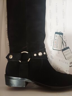 Čierne čizmy z brusenej kože - 3