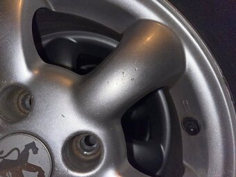 14" Hliníkové disky Peugeot, 4ks s letnými pneumatikami - 3