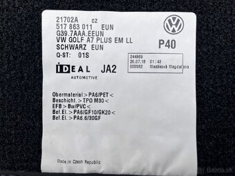 Auto koberceky rohoze textilne origina vw golf sportsvan - 3