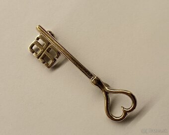 Strieborná brošňa v podobe kľúča - 3