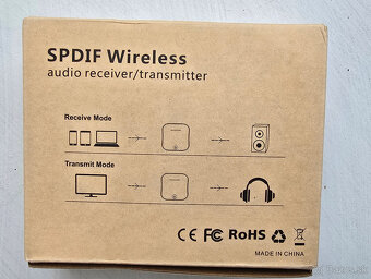 Predám SPDIF bluetooth audio receiver a transceiver - 3