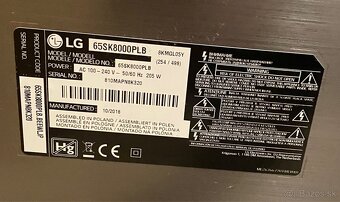 Predám TV LG 65” (163cm) - 3