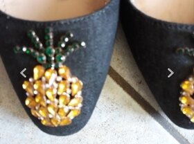 Lodicky 39 Zara so sperkom riflovina a cierne lodicky 38. - 3
