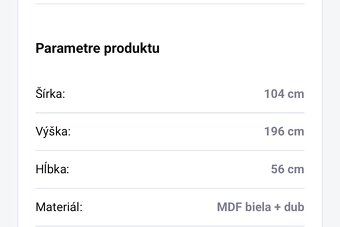 Detská šatníková skriňa dvojdverová Natura Baby Cílek - 3