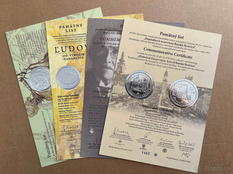 Predám pamätné listy k SK euro minciam - 3