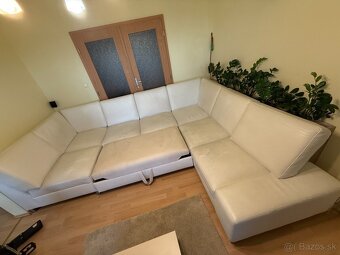 Bielka kožená sedacia súprava gauč  HAMMER - 3