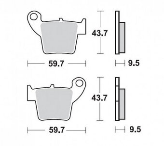 Brzdové platničky zadné Honda CR, CRF - 3