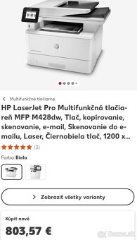 HP LaserJet Pro Multifunkčná tlačiareň MFP M428dw, Tlač, ko - 3