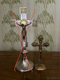 sväté obrázky, kovový kríž - 3
