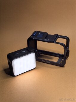 Dji Osmo action 3/4/5 celo kovovy obal + svetlo - 3