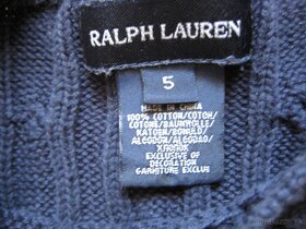 Pletené šaty Ralph Lauren originál Tmavomodré - 3