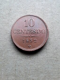10 centesimi 1852 V - 3