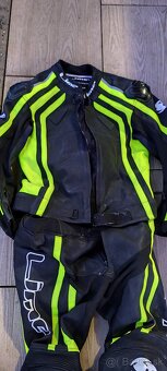 Kožená kombinéza LIME – veľkosť 56 (CE chrániče, pekný stav) - 3
