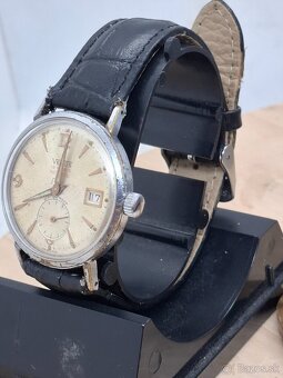 Predám funkčné Pánske náramkové hodinky VENUS 19 rubis SWISS - 3