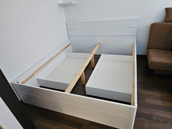 Posteľ MARS s LED osvetlením, 140×200cm, biela - 3