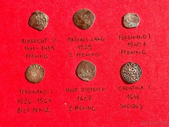 strieborné mince 6ks - 3