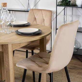 Stoličky sivé a béžové - 3