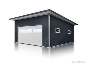 Zateplená garáž zo sendvičového panelu 6x6m. - 3