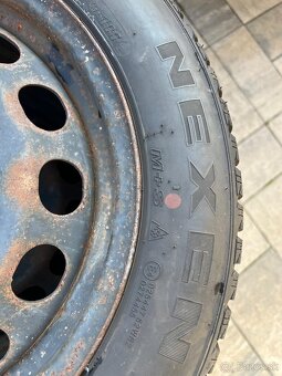 Disky na VW, 5x120, jazdené zimné pneumatiky - 3