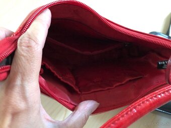 Červená kabelka kožená - 3