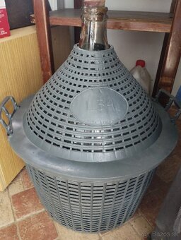 Demižony s vypletom na vino 34l,15l a 3l - 3