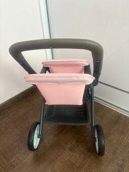 Smoby Športový kočík pre bábiky dvojčatá Maxi Cosi svetlo ru - 3