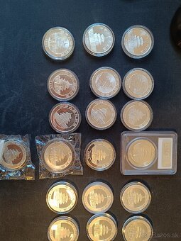 Čínska panda 10 Yuan od r. 1989. Strieborné mince. 1 oz. - 3