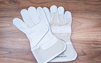 Pracovné rukavice Wurth W20, č. 10, kožené, bielo-krémové - 3