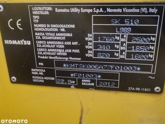 Nakladač Komatsu SK510 Ako nový z Nórska 2013 Len za výho - 3