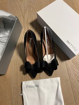 Čierne kožené lodičky Pollini, velkost 36 - 3