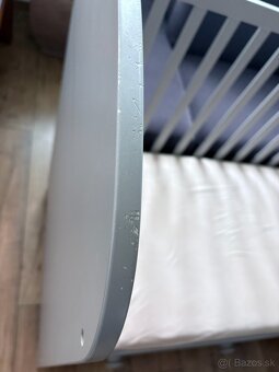 Detská postieľka IKEA Gonatt – sivá + matrac + perinky - 3