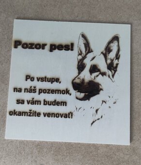 Cedulka pozor pes - 3