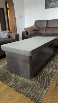Moderný stolík z mikrocementu – ručná práca, betónový dizajn - 3