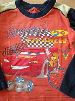 Červené tričko s modrými rukávmi 92 - 3