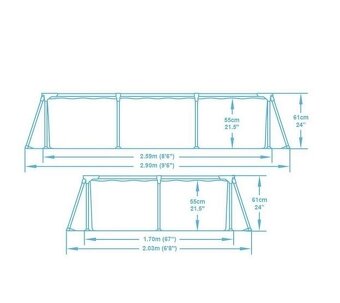 Bazén Bestway 2,59 x 1,70 x 0,61m s príslušenstvom - 3