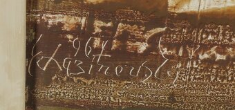 Elena Lazinová - Kytica - Zlatý dážď - olej - 3