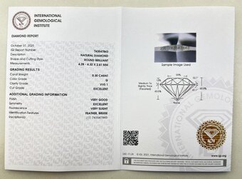 Neosadený Prírodný Diamant ( 0,30 ct ) - 3