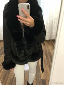 Zimný čierny kabát - 3