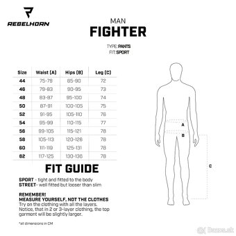 Rebelhorn - nohavice Fighter / red VEĽKOSŤ 58 - 3