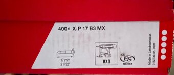 KLINCE DO BETÓNU HILTI (ZÁSOBNÍKOVÉ) X- P17 B3 MX - 3