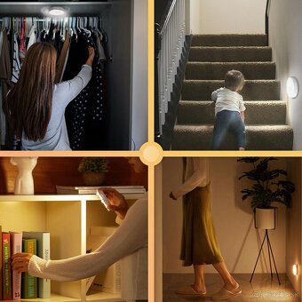 Nočné svetlo s 8 LED svetlami, čidlom pohybu a usb nabíjaním - 3