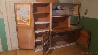 Starý kredenc , skriňa , + 2ks skriniek - 3