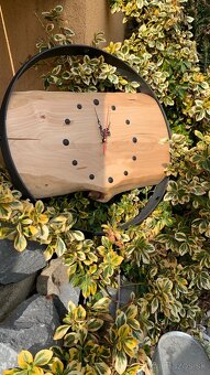 Ručne vyrobené drevené nástenné hodiny - 3