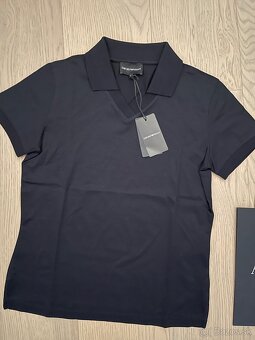 Emporio Armani tričko XS tmavomodré - 3