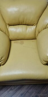 Koženy gauč + 2 kresla - 3