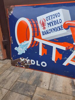 Reklamná smaltova tabuľa OTTA MYDLO - 3