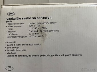 Predam lampu s PIR snimacom pohybu - 3