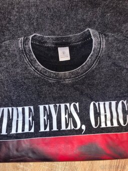 Čierne tričko s potlačou „THE EYES, CHICO THEY NEVER LIE“ - 3