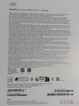iPad Pro 13” M4 Cellular 2TB nanotextura - nepoužity - 3