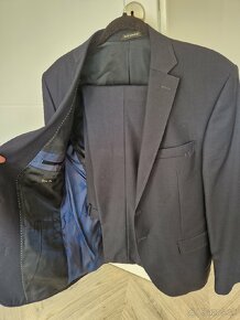 Oblek Paco Romano tmavo modry slim - 3
